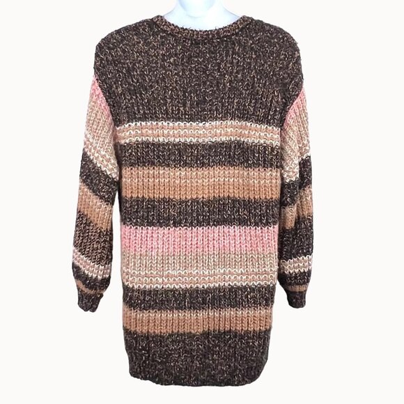 Lane Bryant Plus Size 22/24 V-Neck Tunic Style Over-Sized Sweater Striped EUC! - Picture 4 of 16